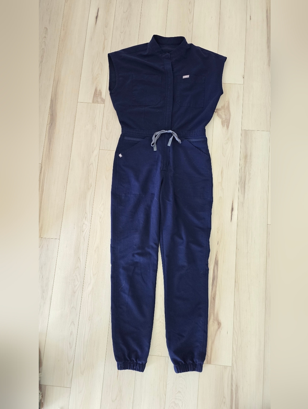 Figs Navy Blue Sleeveless Jumpsuit Romper